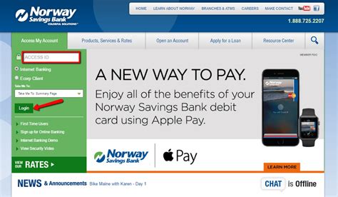 norway savings bank internet banking login